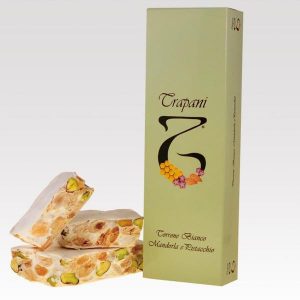 Trapani Torrone artigianale con Mandorle e Pistacchi da 100 gr
