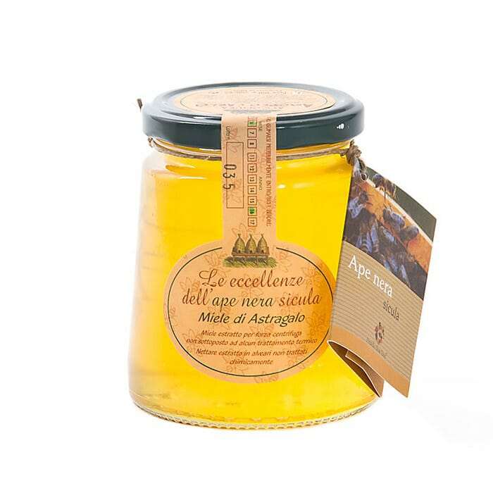 Apicoltura Carlo Amodeo - Miele di Astragalo Nebrodensis di Ape Nera Sicula - barattolo da 250 gr