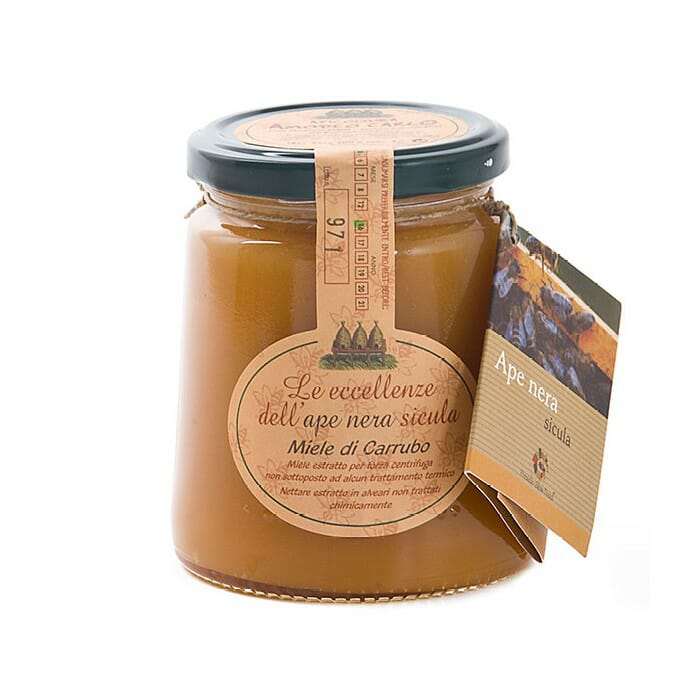Apicoltura Carlo Amodeo - Miele di Carrubo di Ape Nera Sicula - barattolo da 250 gr