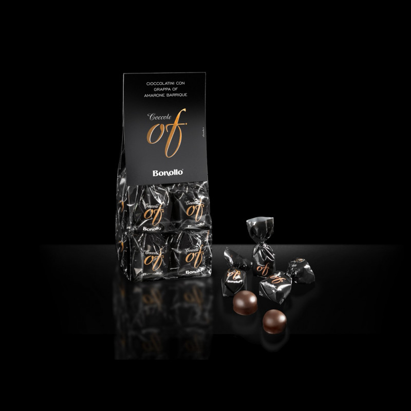 Bonollo Cioccolatini con mousse alla grappa "Coccole OF" 120 gr