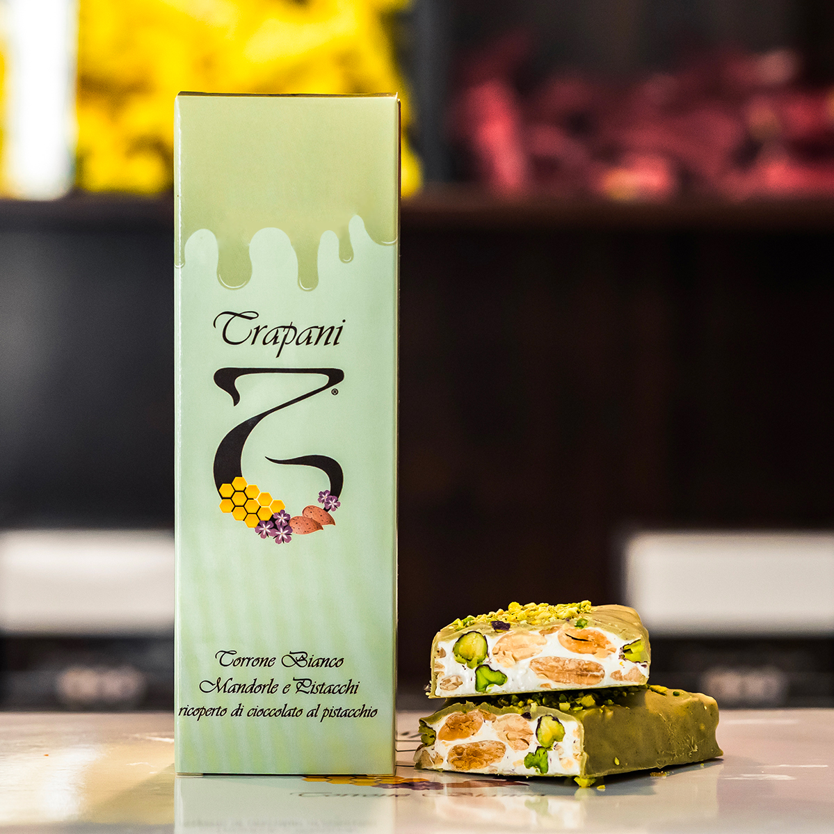 torrone trapani cioccolato bianco e pistacchio