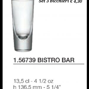 Set 3 bicchieri Bistro bar