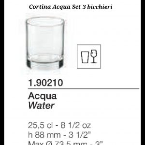 Bormioli Cortina set 3 bicchieri acqua