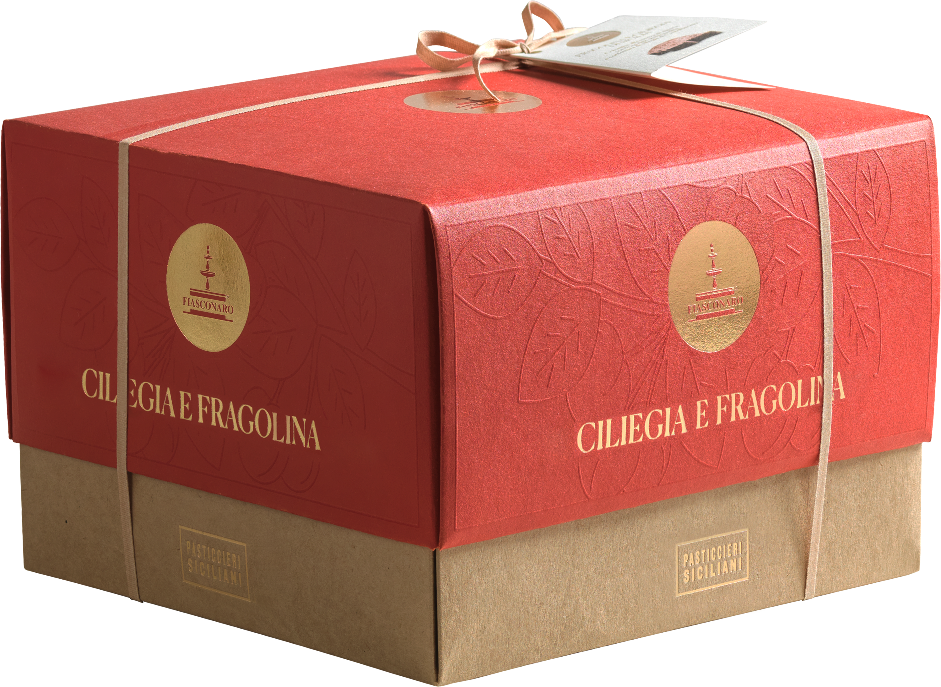 Fiasconaro Panettone Ciliegia e Fragolina da 1 Kg Box regalo