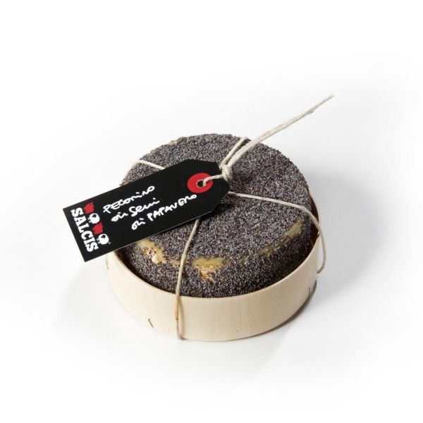 pecorino stagionato con semi di papavero salcis